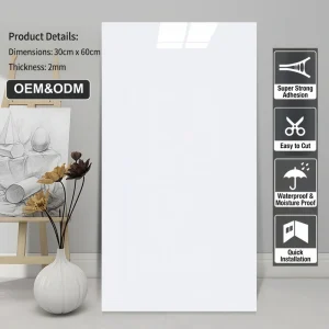 Moisture-Proof Waterproof PVC Modern Marble Sheet Wall Panel Peel and Stick for Bathroom Kitchen Bedroom Backsplash