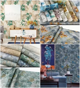 Multi spec Mixed Style PVC Vinyl Wallpaper Rolls Wall Sticker for Residential Commercial Renovation Bulk Supply