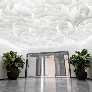 Museum Art Display French Textured Paper Installation for Interior Decoration
