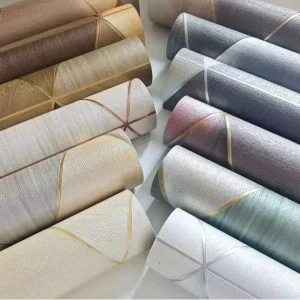 MyWow 3D Luxury Marble Geometric Linear Wallpaper Factory Home PVC Metallic Wallcovering Roll Wallpaper