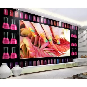 Nail Art Salon 3D Wallpaper Mural Wall Paper Adhesive Manicure Studio Wall Decor