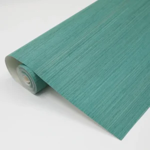 Natural Abaca Grasscloth Wallpaper Blue Veneers for Hotel and House Decor Woven Fabric Wall Covering
