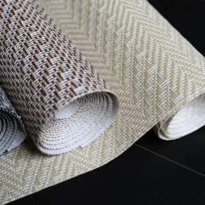 Natural Color Jute Wall Covering Grasscloth Textile Texture Wallpaper for House Hotel Wall Decoration