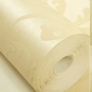 Natural Fibers Non Woven 3D Embossing Wallpaper for Decoration