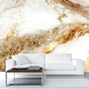 Natural Gold Marble Wallpaper Modern Abstract Luxury Gold Mural