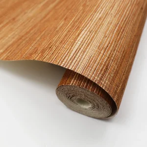Natural Grasscloth Bright Brown Raw Jute Wallpaper for Hotel Home Interior Design Decoration Handmade Luxury Wallcovering