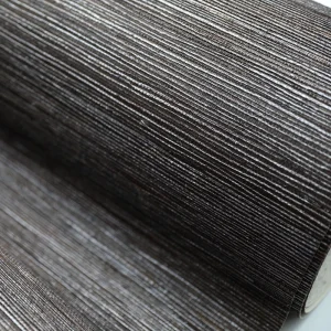 Natural Grasscloth Wallpaper Dark Eco-friendly Raw Hemp Wallcovering for Home & Residential Interior Decoration