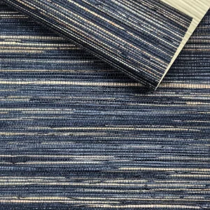 Natural Handwoven Blue Hemp Grasscloth Wallpaper for Living Room Home Decor