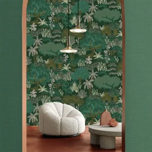 Natural Rainforest Pattern PVC 106 CM Wallpaper for Home Hotel Decor