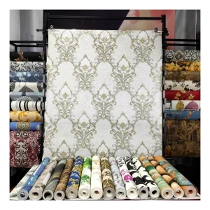 Natural Wall Paper Pvc 3d Flower Designs Home Wallpaper Rolls Classical Moder Wallpaper