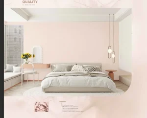 New Arrival Light Pink Waterproof Fireproof Seamless Fabric Wallpaper for Home Decor Modern for Bedroom Living Room Baby Boy