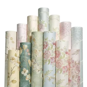New Design Big Flower 3D PVC Vinyl Wallpaper Wall Paper for Living Room Background Wall Decor