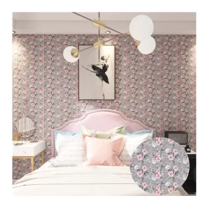 New Design Flower Pattern Self Adhesive Wall Paper PVC Wallpaper Roll for Bedroom Decor