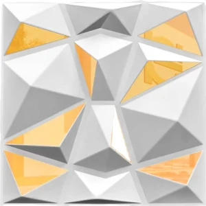 New Design Luxury 500mm*500mm 300mm*300mm Waterproof Modern Embossed Easy Diamond 3D PVC Wall Panels Plastic Wall Boards