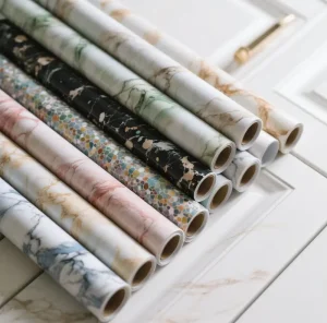 New Design Pvc Peel and Stick Marble Wall Sticker Luxury Wall Paper Home Decor Self Adhesive Large Rolls Wallpaper
