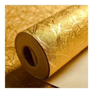 New Designs 280G Weight Metallic Wallpapers Metallic Textured Damask Vinyl Wallpaper