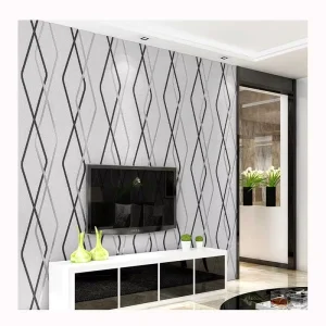 New Diamond Design 3D House Decorative Nonwoven Wall Paper Living Room Home Bedroom Decoration Grey Wallpaper