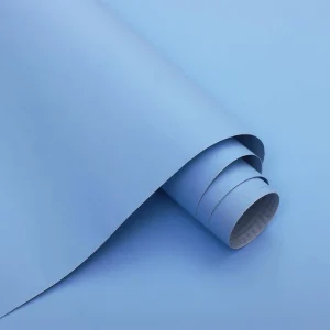 New Dusty Blue 3D Wall Sticker Solid Peel and Stick Wallpaper Roll Luxury Furniture Wall Decorations for Home Wall Covering