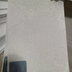 New Embossed PVC Vinyl Wallpaper 1.07*50M Fire Rated Waterproof Universal Printable for UV & Eco Solvent Ink