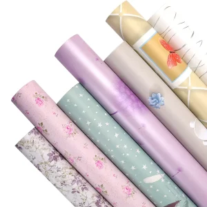 New Fashion Waterproof Wall Paper Flower Patterns Wall Paper for Kids Bedroom PVC Self Adhesive Wall Paper