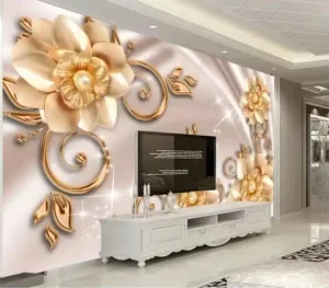 New Floral Effect Wallpaper Room Decor Embellishment Art in China