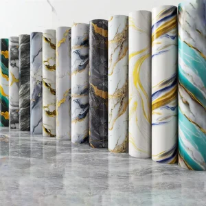 New Marble Oil-proof Wall Stickers Self-adhesive Stain-resistant High Temperature Kitchen Wallpaper Decorative Protective Film