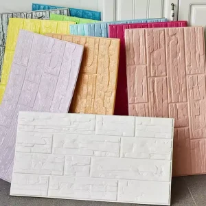 New Modern Embossed Self Adhesive Oblique Wall Brick Design PVC Wall Sticker Wallpaper 3D Wall Panel Household Anti Slip