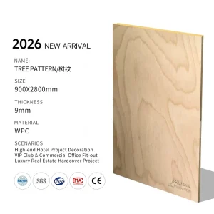 New Modern Wood Burl Texture WPC Wall Panel Moisture Proof Board VIP Club Villa Hotel Bedroom Living Room Decoration