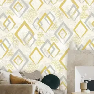 New Style Geometric Pattern Sticker High Quality 3D Mural Wallpaper PVC Vinyl Wall Paper Rolls