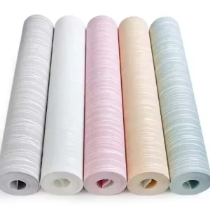 New Trend Fireproof PVC Commercial Project Designer Woven Fabric Wallpaper Luxury Vinyl Wall Coverings for Hotel