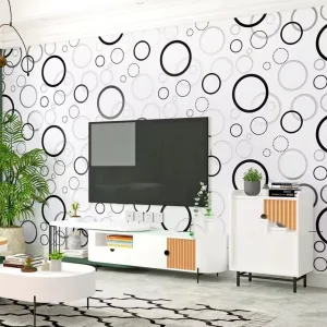Non Woven 3D Striped Wallpaper Wallpaper Home Decor TV Background Wallpaper Wall Sticker Living Room Home Decor