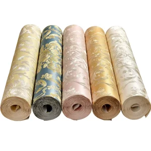 Non Woven Damascus Wallpaper Bedroom Living Room TV Background Luxury 3D Wallpaper