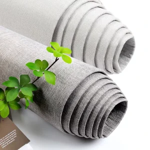 Non Woven Linen Fabric Water Proof Wallpaper Rolls Self-adhesive