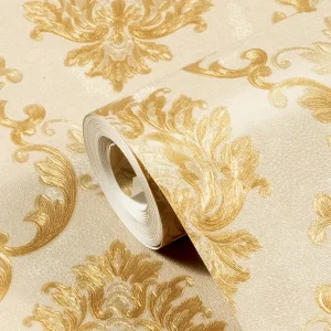 Non Woven Material PVC Light Luxury Wallpaper Wall Panel Bed Wall Wallpapers