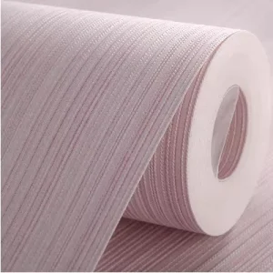 Non Woven Wallpaper Modern Simple Solid Color Vertical Stripe Bedroom Living Room Hotel