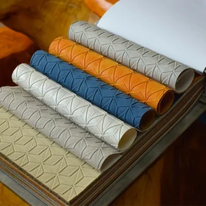 Nubuck Leather Faux PVC Leather Fabric 3D Wallpaper for Bedroom Walls Home Decor