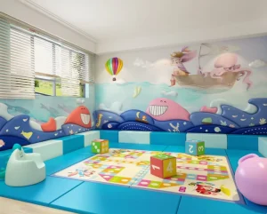 Ocean Undersea Theme Kindergarten Wall Decoration Preschool 3D Wall Art Amusement Park Wallpaper