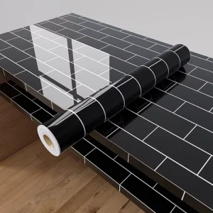 Oil Proof Waterproof Elegant Marble Wallpaper Self Adhesive Vinyl Film for Home and Kitchen Decor