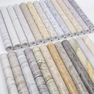 Oil Proof Waterproof White Gray Marble Peel and Stick Self Adhesive Vinyl Contact Paper Furniture Wallpaper