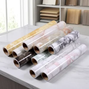 Opaque Marble Color PVC Decorative Film for MDF Lamination