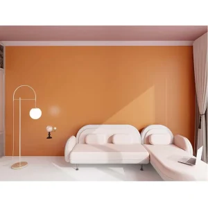 Orange Plain Wallpaper Modern Wall Sticker Wallpaper for Kids Room
