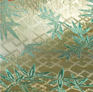 Oriental Bamboo Jacquard Metallic Woven Ultra thin Flame Retardant Stainless Steel Screen Wallcovering Distinctive Textured