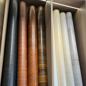 Outdoor Fireproof Wooden Design Peel and Stick Wallpaper Self Adhesive for Wall Decorative Film