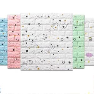 PE Foam Wallpaper Brick Pattern Waterproof Wall Stickers for Home Decoration