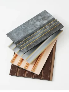PS Wall Panel Waterproof Indoor Wall Panel Decoration Wood Charcoal PS Wall Panel