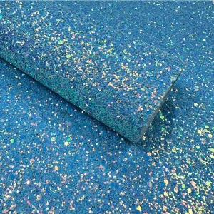 PU Shiny Chunky Glitter Faux Leather Fabric Shining Glitter Canvas Fabric for Dress Shoes Bags Wallpaper Craft