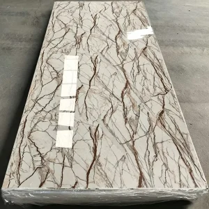 PVC 3D Classic Wall Panel For Hotel Use Waterproof Fireproof Modern Design With Flexible Veneer Sheet