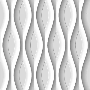 PVC 3D Geometric Embossed Wall Panel Easy for Interior Wall Decoration Fireproof Waterproof 60x120cm (Dining Villa Hospital Use)