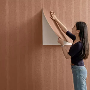 PVC Flexible Travertine Waterproof Wallpaper Peel & Stick Self Adhesive Easy Install Living Room & Bathroom &TV Back Ground
