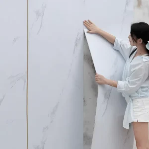 PVC Foam Wall Panels Sound Absorption Marble PVC Wallpaper Rolls Self Adhesive Wall Panels for Decoration